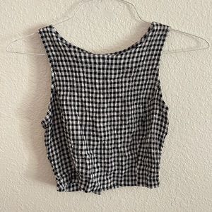 90s vtg gingham crop top